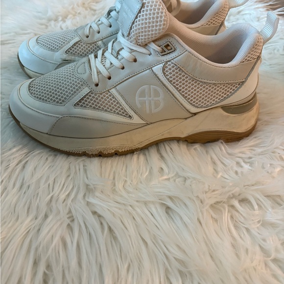 Anine Bing Sport Dina sneakers in white/beige /leather and mesh size 9 - Picture 2 of 12